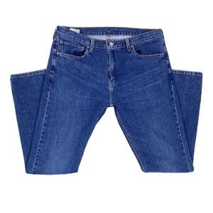 Mens Levi's 513 Slim Straight Stretch Blue Jeans - 34x32